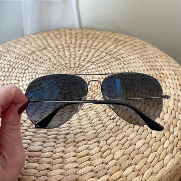Ray-Ban Dark Gray Aviator Sunglasses